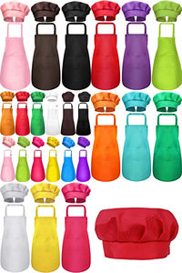 Ensemble tablier et <span class=keywords><strong>toque</strong></span> <span class=keywords><strong>de</strong></span> <span class=keywords><strong>chef</strong></span> pour enfants en polyester, imprimé personnalisé, tablier <span class=keywords><strong>de</strong></span> cuisine pour enfants, tablier <span class=keywords><strong>de</strong></span> pâtisserie avec bretelles réglables - Product Image 6