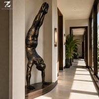 Sculpture d'acrobate en bronze, artisanat métallique, figurine d'acrobate durable faite à la main, art pour la décoration intérieure des hôtels, des villas et des couloirs