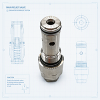 Pièces de mini-excavatrice 702-73-02130 702-73-02101 702-73-01570 Ensemble de soupape de moteur d'orientation PC60-7 pour Ruimaike Faible MOQ