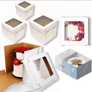 Benutzer definiert Ihr eigenes Logo Auto Popup zum Mitnehmen Träger Geschenk Cupcake Papier Box elegante Luxus Geburtstags torte Boxen