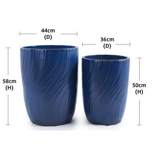 Pot de fleurs en céramique pour balcon d'hôtel, élégant, moderne, respirant, anti-pourriture des racines, décoration, jardinière - Product Image 5