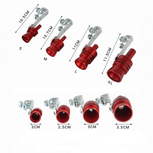 C0435 Simulateur Universel Sifflet D'échappement Turbo Sifflet Tuyau Son Silencieux Souffler Car Styling Tunning <span class=keywords><strong>Rouge</strong></span> S/M/L/XL - Product Image 4