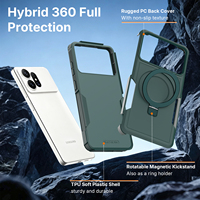 Protection complète de l'appareil photo, coque magnétique 2 en 1 en TPU et PC, support robuste, antichoc, anti-chute, coque de téléphone Samsung S27 Ultra
