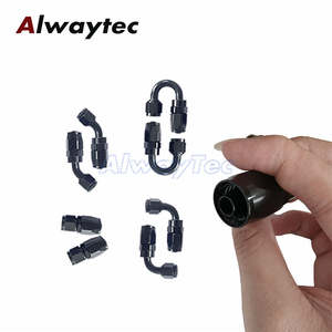 Raccord AN6 en alliage, adaptateur de raccordement rapide pour tuyau, joint rotatif fileté pour huile et <span class=keywords><strong>carburant</strong></span>, extrémité de tuyau en caoutchouc à 0, 45, 90 degrés - Product Image 6