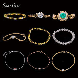 Bracelet Hip Hop Homme Femme 2mm-6mm Coupe Ronde DEF VS Diamant de Laboratoire Lâche Bracelet de Tennis en Or 10K - Product Image 6