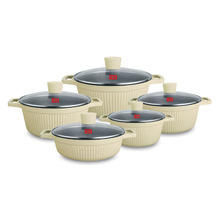 <span class=keywords><strong>Set</strong></span> di Pentole Moderne Antiaderenti di Alta Qualità con Rivestimento in Marmo Metallico 20/24/28/32 cm Casseruole Pentola Bassa per Zuppa Lavabile in Lavastoviglie - Product Image 5