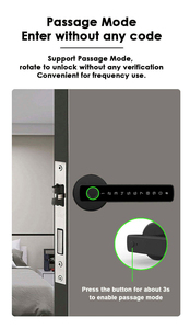 Kunci Pintu Elektronik <span class=keywords><strong>Digital</strong></span> Nirkabel Tuya Cloud Biometrik Sidik Jari Pintar untuk Pintu Kayu - Product Image 3
