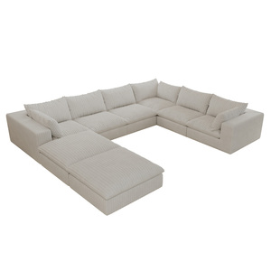 Canapé en stock aux États-Unis, livraison directe, meubles de salon traditionnels américains, canapé modulaire en velours côtelé, ensembles de canapés - Product Image 6