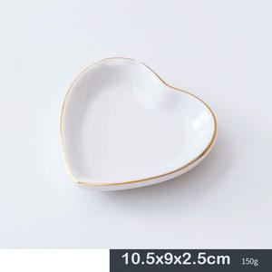 ถาดใส่เครื่องประดับเซรามิกทรงหกเหลี่ยมรูปหัวใจสำหรับใส่ของกระจุกกระจิกสำหรับครูของขวัญวันโลโก้แบบกำหนดเองถาดเปล่าสำหรับใส่เครื่องประดับ - Product Image 4