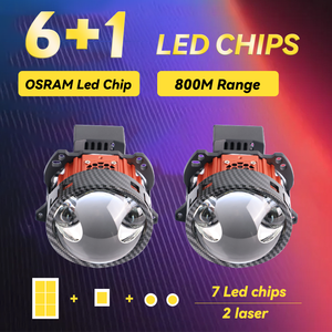 HaoJunChi Ultra Bright E500 60W 6500K Rhd/Lhd Beam 3 Biled Proyector Dual Led Blue Lens Headlight Dual Led Dual Light Lens - Product Image 2
