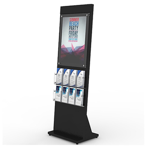 Expositor de Folletos A4 Personalizado de Múltiples Niveles, Estante Móvil de Metal y Acrílico con Ruedas para Exhibición en Librerías - Product Image 6