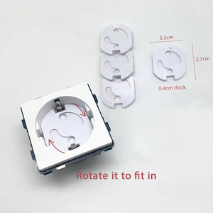 Cubierta de enchufe del Reino Unido con adhesivo más fuerte, cubierta de enchufe blanca de seguridad para bebés, cubiertas de enchufe eléctrico a prueba de bebés - Product Image 2