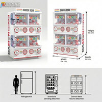 4 unités de distributeurs automatiques commerciaux japonais en métal, haute capacité, multi-sélections, à monnayeur, pour capsules de jouets et œufs surprise