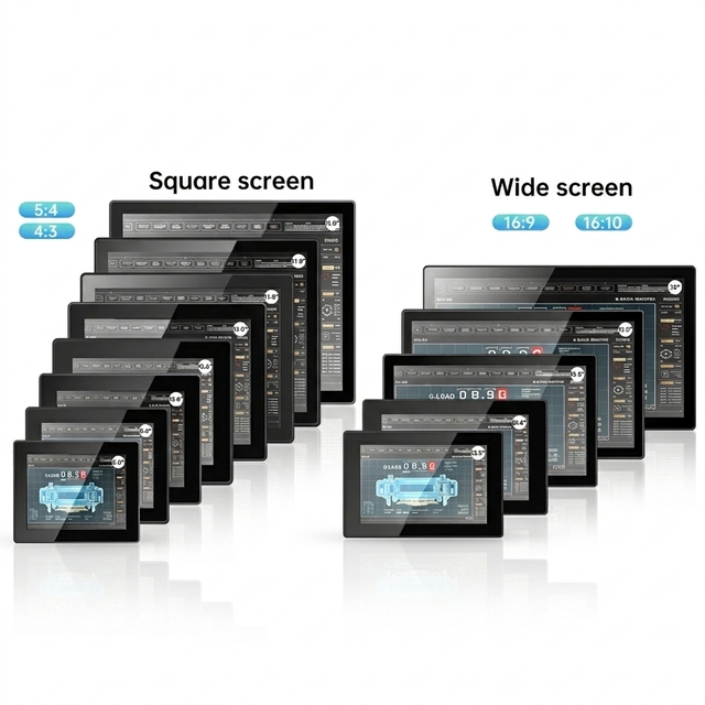 8 to 32 Inch High Brightness Display 300-1000cd/m2 Sunlight Readable Industrial Monitor for CNC Machine and Factory Automation