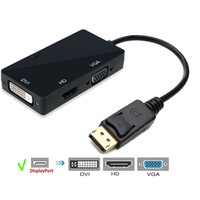 Adaptateur DVI VGA pour HDTV, sortie 4K 1080p 30Hz avec gaine en PVC pour configuration PC de jeu, poste de travail multi-écrans