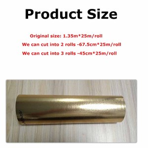 <span class=keywords><strong>Rouleau</strong></span> de vinyle thermocollant 3D en métal doré pour textile, vêtements, t-shirt, film de transfert de haute qualité - Product Image 3