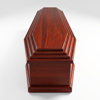 Cercueil funéraire standard en bois de Paulownia de 30 mm, style européen, finition mate