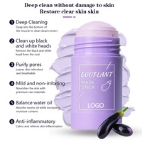Masque en stick d'argile végétal à l'aloe vera et au thé vert, format échantillon, marque privée OEM, purifiant les pores, régulateur de sébum, éclaircissant, détoxifiant, baume de boue végétalien