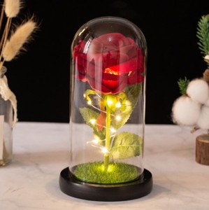 Regalo di San Valentino 2026 OEM Rosa in Plastica <span class=keywords><strong>con</strong></span> Cupola LED, Gypsophila, Rosa Essiccata, Fiori Artificiali, Decorazione Floreale Direttamente dalla Fabbrica - Product Image 6