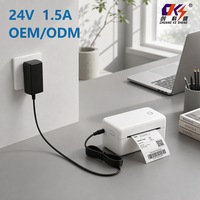 Alimentation électrique AC/DC murale personnalisable, 24V 1.5A, 30V 1.2A, prise US, adaptateur secteur pour éclairage LED, livraison directe d'usine