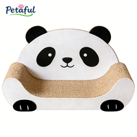Canapé-griffoir moderne en carton ondulé en forme de panda, grand format, classique, durable, écologique, inclinable, design à 4 niveaux, vente en gros