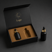 Custom Black Boxes With Magnetic Lid Gift Box Packaging Paper Magnet Closure Caja De Con Iman Rigid Cardboard Cosmetic Box