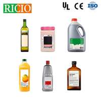 Machine d'application d'étiquettes verticale automatique RICIO pour bouteilles en verre et en métal, autocollante, simple face, pour l'industrie alimentaire et chimique