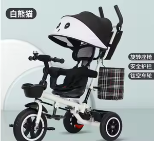 Fornitura di Fabbrica Passeggino Triciclo Pieghevole per Bambini da 1-6 Anni a Velocità Singola con Cavo del Freno e Tettuccio - Product Image 3