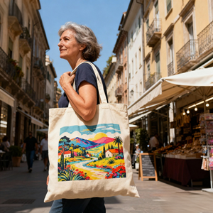 Borsa Shopper Promozionale in Tela di Cotone Organico Ecologica e Riutilizzabile con Logo Personalizzato e Stampa Completa - Product Image 5