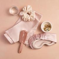 Masque de sommeil Aofit de luxe en satin occultant, effet soie, avec sangle élastique, pour voyage