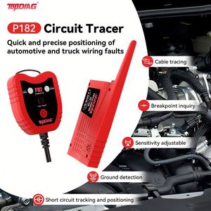 TopDiag P182 12V Car/Truck <b>Battery</b> <b>Tester</b> Diagnostic Tool with OBD2 Wireless Connectivity Automotive Electrical Cable Tracking - Product Image 2