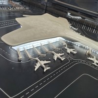 Maquette d'aéroport en PVC, fibre de verre et plastique ABS à l'échelle 1/100 avec GSE, garantie 1 an, conception 3D et éclairage LED