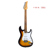 Gitar Elektrik ST-SSH 39-Inci Kayu Poplar Solid 6-Senar Leher Maple Karbonisasi Fretboard Rosewood Multi-Warna Nada Premium