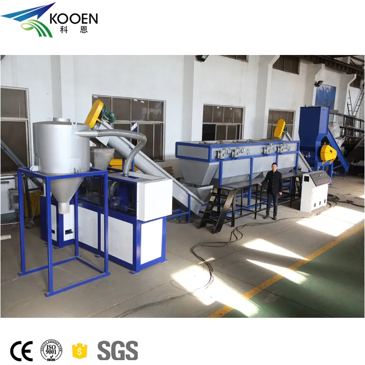 Chinese Manufacture automatic Plastic Recycling Plant Clean PP PE Pieces Making Machine Line