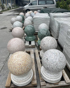 Poteau de signalisation LED en pierre ronde, blocage de route, pierre de granit, pierre de butée, colonne de marbre, butée de voiture - Product Image 6