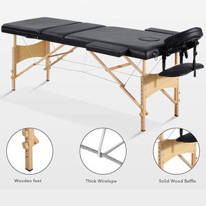 Mesa de Masaje Plegable de 3 Secciones de Madera y Cama de Masaje Portátil para Estética al por Mayor del Fabricante - Product Image 6