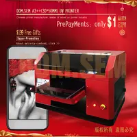 3D Emboss A3 UV Printer Flatbed Silinder Mesin Cetak untuk Foto PVC Kaca Mobile Cover Multifungsi Printer Kecepatan Cepat