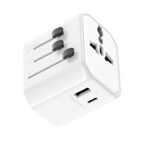 Adaptateur de voyage universel Worldplug 12W, chargeur de voyage mondial avec 1A1C