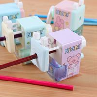 Taille-crayon manuel mécanique Bonvan 1216 personnalisé en plastique de haute qualité, design dessin animé, idéal pour l'école, meilleur rapport qualité-prix