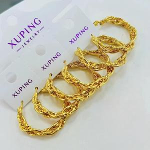 XUPING Wholesale Lot Hoop <strong>Earrings</strong> Gold Color Twisted <strong>Chunky</strong> Hoop <strong>Earrings</strong> Women Bold Statement Jewelry <strong>Earrings</strong> - Product Image 1