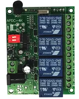 433MHZ DC 12V 24V 4CH RF Interruptor de control remoto inalámbrico Receptor de radio con control remoto de larga distancia de 20-2000M