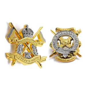 Tùy Chỉnh Hai Tone Vàng Bạc Mạ Chết Đúc Kim Loại 3D Logo Ve Áo <span class=keywords><strong>Pin</strong></span> Trâm - Product Image 1