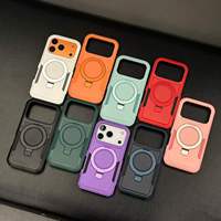 Étui de téléphone robuste anti-chute pour iPhone 18 17 Samsung avec support magnétique pliable pour une protection quotidienne