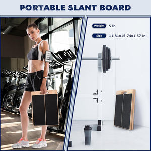 Professional Adjustable Wooden Slant Board with Extra Side-Handle Design for Incline Board and Calf Stretcher <b>Step</b> Platforms - Product Image 3