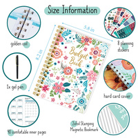 Agenda Creativa con Impresión UV, Planificador Semanal/Mensual/Diario con Hojas Sueltas, Encuadernación en Espiral, Cubierta de Papel Cosido, Pegatinas Organizadoras, Cuaderno 80