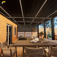 Nouvelle conception de pergola en aluminium pour l'extérieur, toit à lamelles, auvent de patio, pergola électrique, gazebo