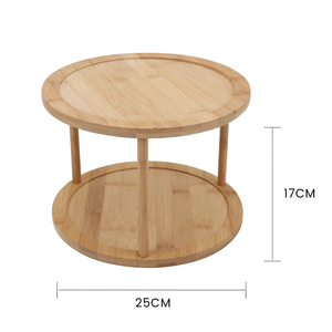 <strong>Turn</strong> Able Cabinet Countertop <strong>Table</strong> Pantry Spice Rack Cabinet Organizer Kitchen Pantry <strong>Shelf</strong> Tabletop Round Bamboo Lazy Susan - Product Image 3