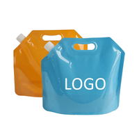 Sachet Doypack personnalisé de qualité alimentaire 5L 10L, pour liquides, avec poignée, portable pour l'extérieur, pour le stockage d'eau