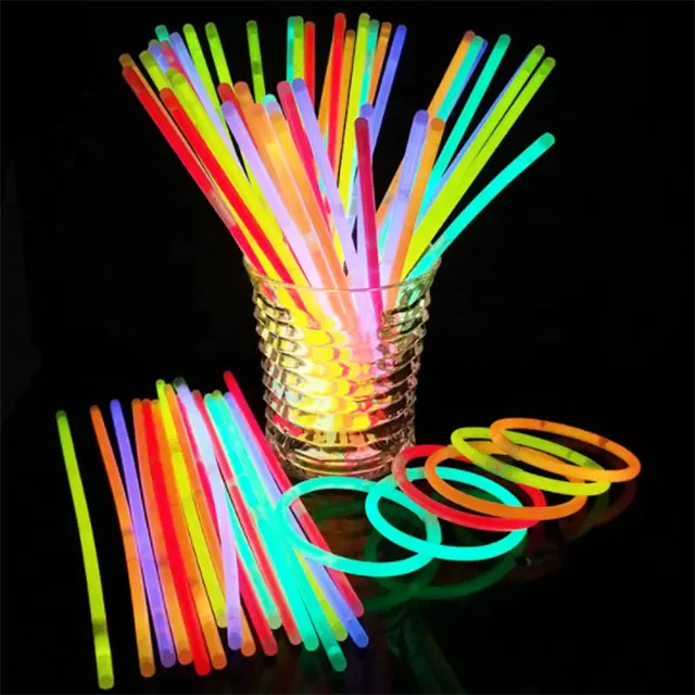 Chengmi Neon Party Glow Halsketten und Armbänder mit Anschlüssen Party dekorationen 8-Zoll-Leuchtstäbe