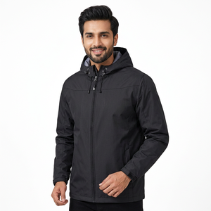 Chaqueta Cortavientos Impermeable Personalizada para Hombre, Chaqueta Deportiva Informal con Capucha y Cremallera para Exteriores - Product Image 1